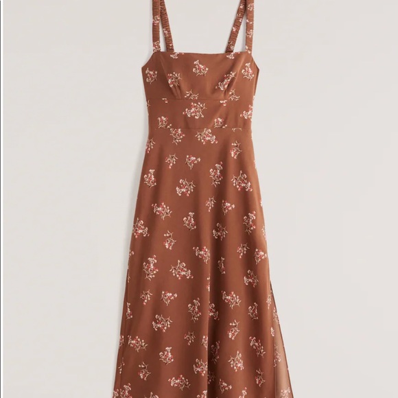 Abercrombie & Fitch Dresses & Skirts - Abercrombie open tie-back slip midi dress